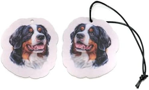 Bernese Mountain Dog Design | Long Lasting Earthy Citrus Scent | Pet Lover’s Car Deodorizer with Essential Oils | Decorative & Safe for Car, Closet, Office – 2 Pack