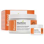 Maritime Naturals Retinol Moisturizer ,Travel Pack Professional Grade Face Moisturizer with Hyaluronic Acid & Vitamin E, Face Cream for Women and Men, Organic Ingredients Born in Nova Scotia, Canada 120 ml +40 ml Travel Pack for total of 160 ml including Travel pack