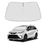 Proadsy Front Windshield Sun Shade Foldable Sunshade Protector Custom Fit 2021 2022 2023 2024 Toyota Sienna Mini Van Accessories 2024 Upgrade