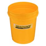 Seachoice 5-Gallon Plastic Bucket w/Metal Handle, Yellow