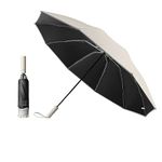 Gyios Umbrella 10 Ribs 125cm 3 Folding Windproof Strong Reverse Umbrella For Reflective Stripe Sunshade Umbrellas-rice