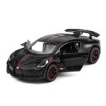 VARIYA ENTERPRISE® Metal Pull Back Diecast Car 1:32 BUGATTI DIVO BLACK Pull Back Car Model with Sound Light Boys Gifts Toys for Kids【Pack of 1】