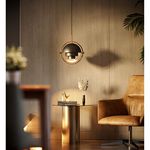 Wakefit Pockels Steel LED Hanging Pendant Light, Matt Black