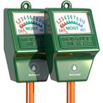 Antonki 2 Pack Plant Water Meter, Soil Moisture Tester Hygrometer Sensor, Soil Water Monitor Kit for Outdoor and Indoor Potted Plants, Flower, Gardening, Farming - No Battery Required
