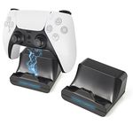 sciuU [2pcs] Wall Mount Charging Station compatible with PS5 DualSense Controller, Gamepad Charger Dock with 1m USB Type-C Cable, Support Overcharging Protection, fit PlayStation 5 Dual Controller