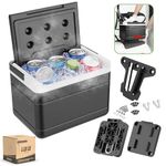 10L0L Golf Cart Ice Cooler Universal Insulated Portable Cooler Lightweight Ice Chest Box with Mounting Bracket Kit for Yamaha,EZGO,Club Car