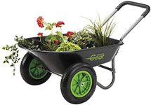 Garden Gear Two Wheeled Wheelbarrow, Heavy Duty Trolley Cart, Powder Coated Steel for Garden & Outdoors