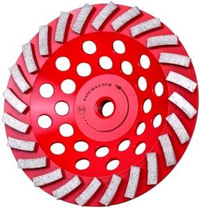 MonoPro Diamond Grinding Wheel 7 inch for Angle Grinder, Concrete Grinding Wheel 24 Segments, Cup Grinding Wheel, Turbo Row Diamond Cup Wheel for Grinding Concrete, Cement, Masonry - Medium Bond