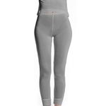 Jasmine Silk Ladies Pure Silk Thermal Long Johns Grey Leggings for Women (Medium)