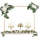 HASTHIP® Balloon Arch Decoration Stand - Metal Decoration Stand for Backdrop - Table Arch Decoration Stand DIY Assembly - Background Decoration Stand for Ceremony, Birthday, Party Supplies (Gold)