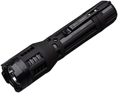 SABRE Stun Gun with LED Flashlight, Powerful Pain Inducing 1.820 µC Charge, 120 Lumens, Rechargeable Battery, Safety Switch, Includes Wrist Strap and Belt Holder, Black Stun Gun, 6.3"