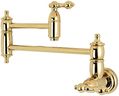 KINGSTON BRASS KS3102AL Restoration Pot Filler, 8-1/8" Spout Height, Polished Brass