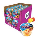 Dole Tropical Fruit in Jelly Fruit Pots 20 x 123g, Assorted Fruits, Healthy Snack, No Added Sugar Fruit Cocktail Bowls, Perfect for Breakfast & Dessert or Adding to Recipes