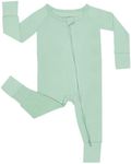 GUISBY Baby Boys Rayon Pajamas, Soft Rayon Zipper Pajama for Baby Girl Light green 6-12 Months