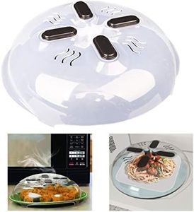HOMESHOPPER Food-Grade PP BPA-Free, FDA-Certified, Hover Magnetic Function, Safe Convenient Prevent Splatter Microwave Plate Cover with Steam Vent (Max Allowable Working: 300?/150?, 11.5 in).