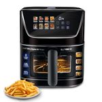KENT Ultra Digital Air Fryer 5L | 1500W | Bake, Grill & Roast | Up to 80% Less Oil Usage |8 Preset Menu|Rapid Heat Circulation |Digital Display & Touch Control Panel |Glass Window with in built Light