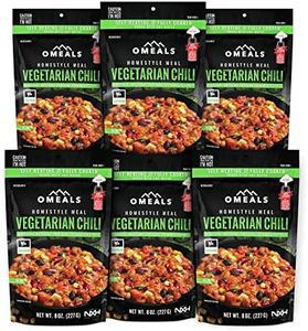 OMEALS Vegetarian Chili Good to Go Meals | Mre Meals Military 2022 Bulk, Self Heating Emergency Food Supplies, Fully Cooked Backpacking Meals and Camp Food with Extended Shelf Life | USA | 6 Pack