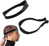 Hair Trimming Guide Men, Black Hair Cut Guides Fade Cutting Tool with 2 Hair Bands Adjustable Neckline Shaving Template for Home Use Barber Shops Hair Salons Makeup Rooms