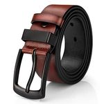 maikun Belts for Men,Mens Leather Belts,Brown Belt,Mens Leather Belts for Jeans Trousers,Tan Belt,Designer Belts for Men Length115cm