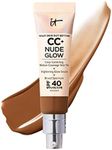 IT Cosmetics CC+ Nude Glow Lightweight Foundation + Glow Serum with SPF 40 - With Niacinamide, Hyaluronic Acid & Green Tea Extract - Neutral Rich - 1.08 fl oz