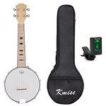 Kmise Banjo Ukulele 4 String Concert Banjos Maple Body Aquila String Fashion Style Professional Musical Instrument with Bag and Tuner