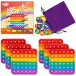 ABC Bingo Games for Kids - Six Educational Alphabet Bingo Fidget Mats for Preschool, Toddlers, Kindergarten - Learning Activities for 2-6 Players