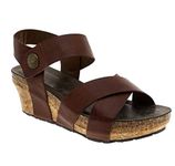 Pierre Dumas Womens Chantal-4 Wedge Sandal (8.5, Whiskey), 135 Whiskey, 8.5