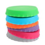 Operitacx 6Pcs Silicone Soda Can Lids Covers Standard Beverage Can Lids Protector Rubber Beer Can Covers Caps ( 6 Colors )