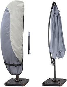 STEECA Patio Waterproof Umbrella Cover, Outdoor Offset Parasol Cover for 12-14 Feet Cantilever Banana Frame Umbrella