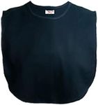 Kosher Casual Modest TeeNeck™ – Crew Collar Dickie Modesty Panel Cleavage Cover for Layering – Modesty Panels for Women – One Size Deep Neck Cover Up for V-Necks, Scrubs, Blouses (Black)