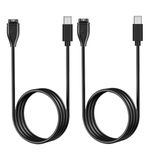 2 Pack Watch Charger Charging Cable for Garmin Forerunner 55/158/245/265/255/645/745/965/955/945, Venu 2/2s/2 Plus/3/3s/Sq/Sq 2, Vivoactive 5/4/4s/3/3 Music/Vivomove 3/3s/HR USB C Charging Cord 3.3ft