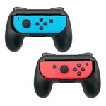 FASTSNAIL Grips Compatible with Nintendo Switch&Switch OLED Model for Joy-Con, Wear-resistant Handle Kit Gamepad Replacement for Nintendo Switch&Switch OLED Model for Controller(Black,Black)