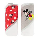 Disney Cudlie Baby Boy Mickey Mouse 2 Pack Rolled/Carded Hooded Towels in Little Stars Print