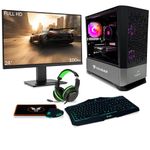 Fierce PC Gaming 24" Monitor Bundle - AMD Ryzen 5 5500 3.6-4.2GHz,RTX 3050 8GB, 16GB RAM 3200MHz,1TB M.2 NVME SSD, 500W PSU, Windows 11, Keyboard, Mouse, Headset