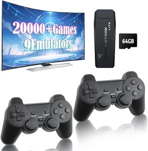 Retro Game Console - Retro Game Stick,Plug and Play Video Game Console Built in 20500+Games,4K HDMI Output,15 Classic Emulators,Dual 2.4G Wireless Controllers (64G)