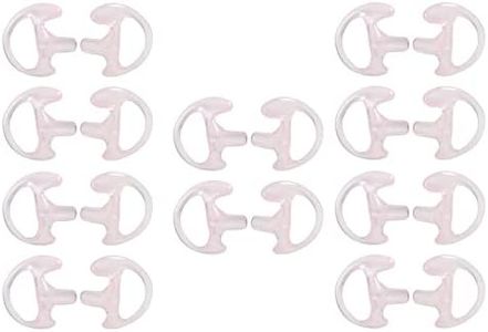 HYSHIKRA Silicone Earmold Ear pier Replacement Earmold Earbud Earplug for Motorola Kenwood Two-Way Radio Law Enforcement Earpiece Air Acoustic Coil Tube Audio Kits (Pink Medium 10PCS)