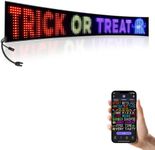 Large Programmable Indoor Windows LED Signs, P10 Resolution LED Sign,Bluetooth APP, for Cars Business Bars Gaming Rooms Restaurants Festivals (77"x 8")