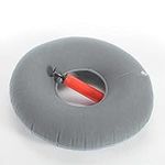 Kaket Inflatable Donut Cushion 38 CM Inflatable Ring Cushion for Relief Hemorrhoid, Prostate, Surgery, Coccyx Pain Suitable for Wheelchair, Car Seat or Office - Air Pump Included (Grey)