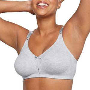 Bali Women's Double Support Cotton Stretch Wire-Free Bra, Heather Grey, 36D