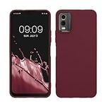 kwmobile Case Compatible with Nokia C32 Case - Soft Slim Protective TPU Silicone Cover - Bordeaux Violet