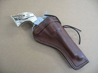 Ruger Blackhawk 4 5/8" Single Action Revolver Leather Cross Draw Holster Dark Brown RH