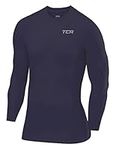 TCA Men's SuperThermal Compression Base Layer Top Long Sleeve Thermal Under Shirt - Graphite, XXL