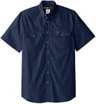 Wrangler Men's Riggs Workwear Ripstop Work Shirt, Navy, Medium