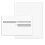 (100 Forms with 100 Envelopes) Set of W-2 4-Up Employee Tax Forms,"Instructions on Back" for 2019, for Laser/Inkjet Printer. Compatible with QuickBooks and Accounting Software