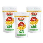 NUICK Freeze Dried Peri Peri Corn | 34.5g x 3 | 100% Natural fruit, No Preservative, No Added Sugar, Not Frozen | Nutritious and Crunchy Snacks for Kids and Adults