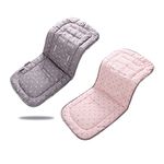 Baby Pushchair Seat Liners, Pram Liner Universal 100% Cotton Pushchair Liner Thick Baby Stroller Liner Pad Seat Cover Seat Cushion Pad Stroller Pram Pushchair for Toddler Infant (Pink Cross)