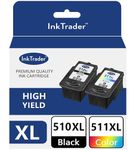 PG-510 XL & CL-511 XL Ink Cartridge Replacements For Canon PG510 & CL511 For Use In Canon PIXMA MP495 MP280 MP480 & Freepost Recycling Pack