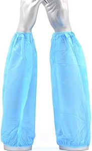 100 Pieces of Arm Sleeves, Made of Non-Woven Fiber Sleeve Covers with elastic closures stretchble Reusable Blue 100 Pieces