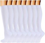 6 Pairs Compression Socks Women Men Medical, Running,Nursing,Travel,Flight