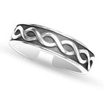 LeCalla 925 Sterling Silver Infinity Celtic Open Adjustable Toe Rings for Women